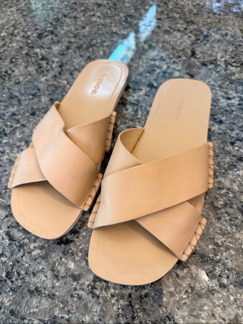 Vince Nico Vacchetta Leather Sepia Sandal 6. Worn once
